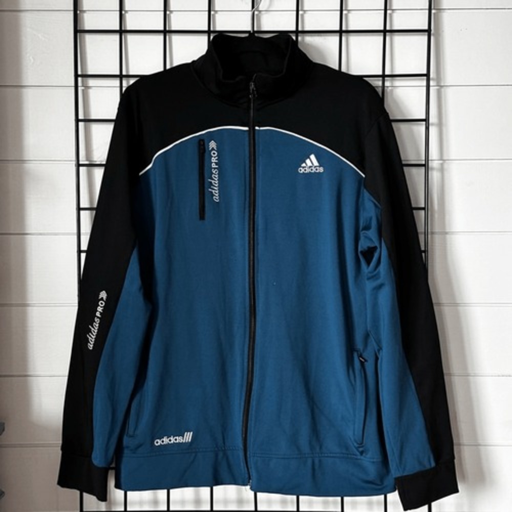Adidas Pro Performance A II Full Zip Track Jacket Womens XXL Teal Black